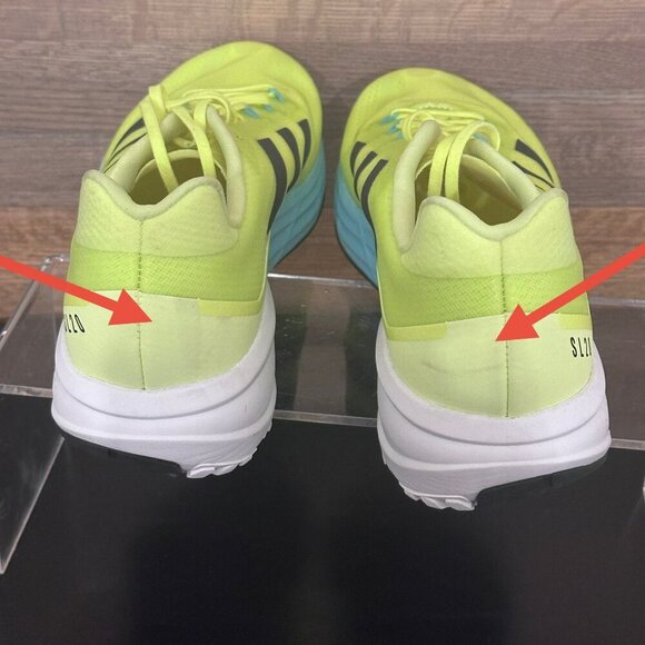 Adidas Mens SL20.2 M Running Shoes Used Yellow Blue Size Men 10 - Picture 5 of 16